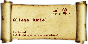 Allaga Muriel névjegykártya